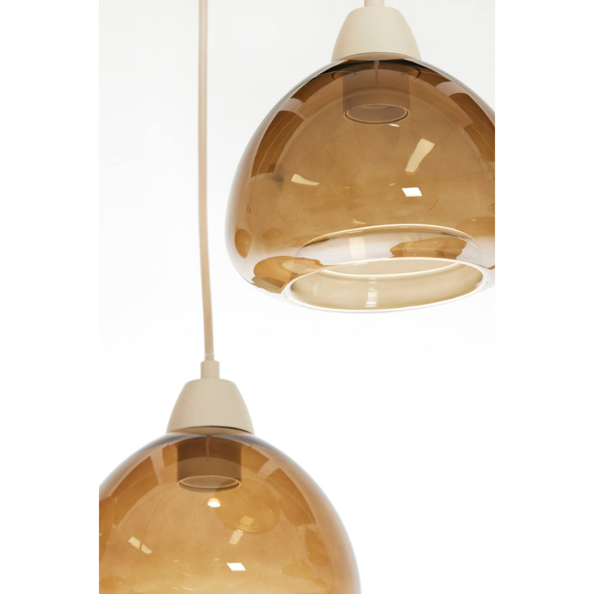 Hanglamp Bisho 5 sand/amberglass - Light & Living