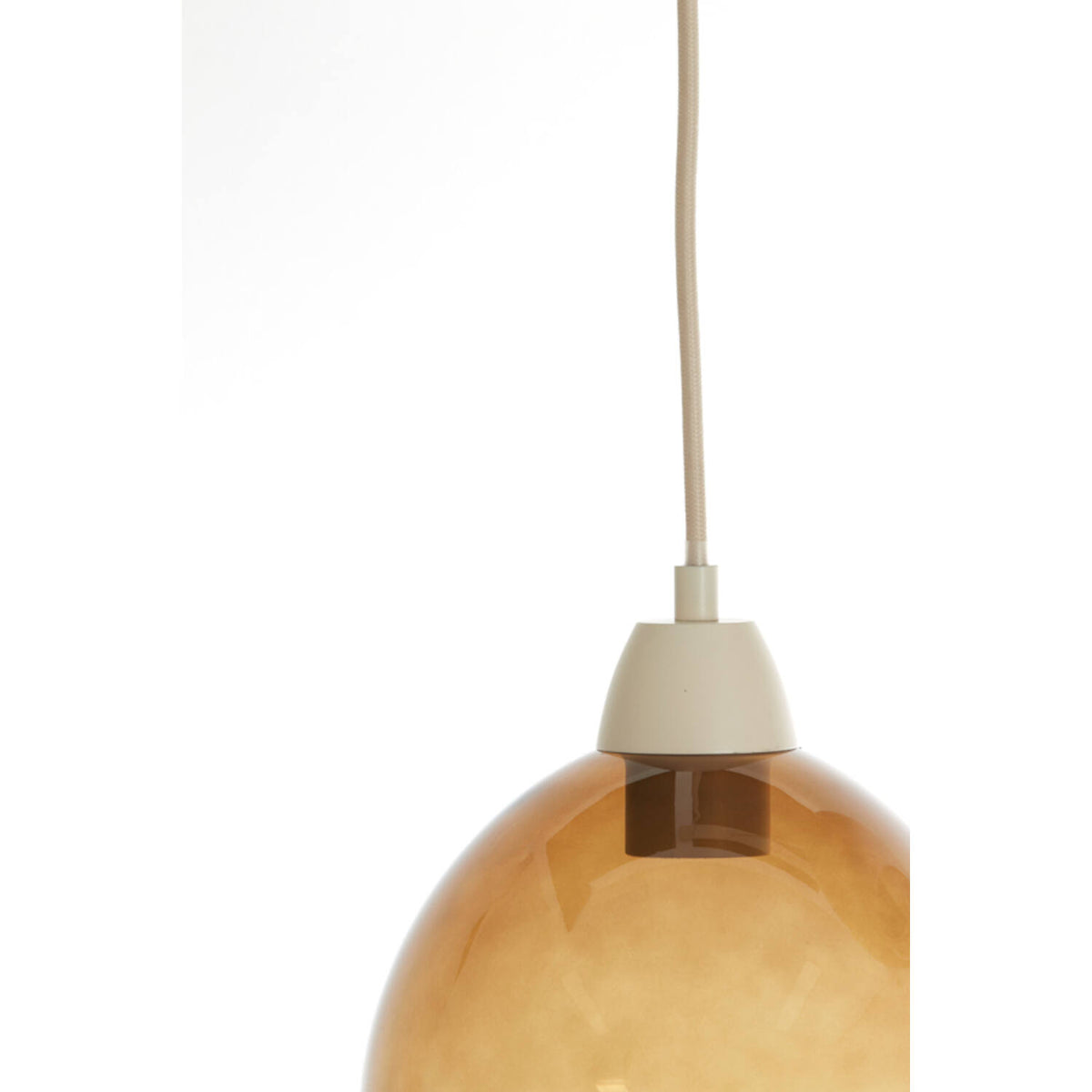 Hanglamp Bisho 5 sand/amberglass - Light & Living