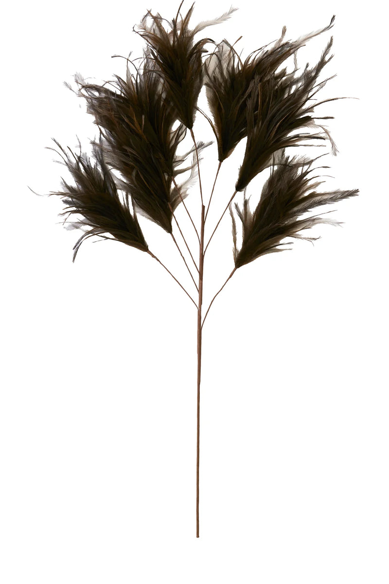 Dark Brown Feather Ornament - 95 cm Décor Piece